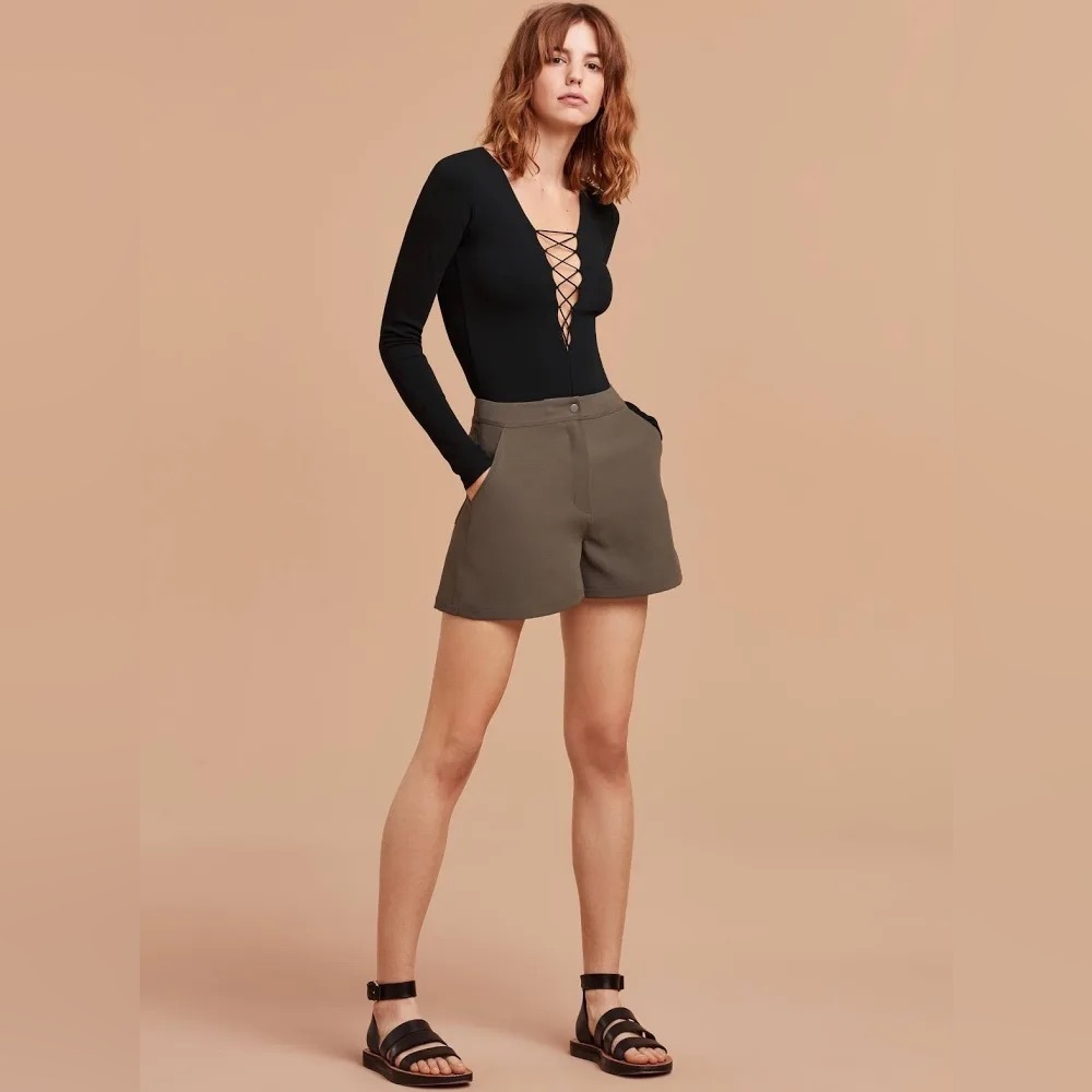 Wilfred Free Mayowa Lace Up Bodysuit